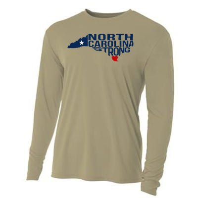 North Carolina Strong With Nc State And Love North Carolina Cooling Performance Long Sleeve Crew