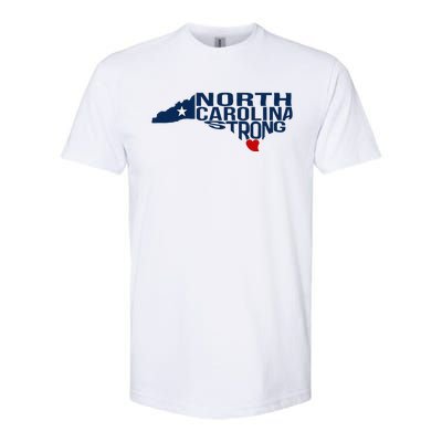 North Carolina Strong With Nc State And Love North Carolina Softstyle CVC T-Shirt