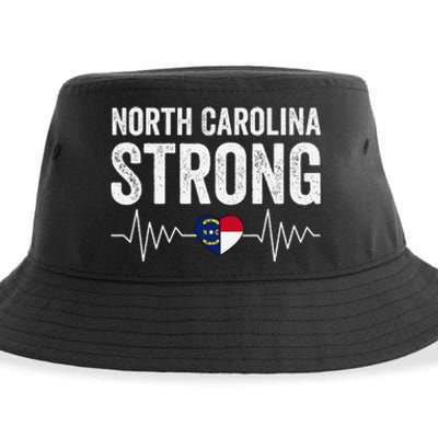 North Carolina Strong With Nc State And Love North Carolina Sustainable Bucket Hat