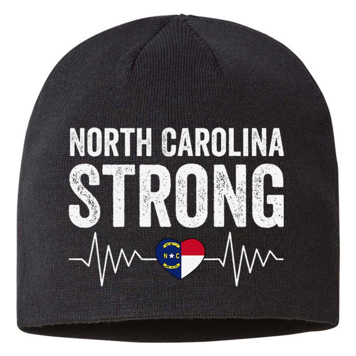 North Carolina Strong With Nc State And Love North Carolina Sustainable Beanie