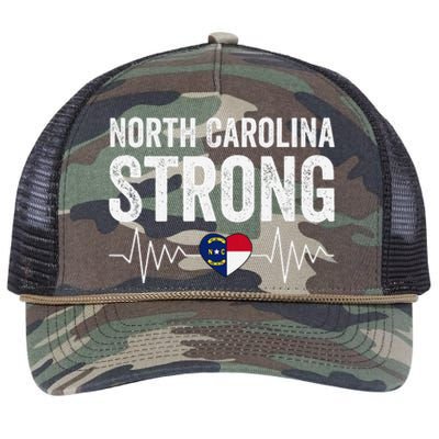 North Carolina Strong With Nc State And Love North Carolina Retro Rope Trucker Hat Cap