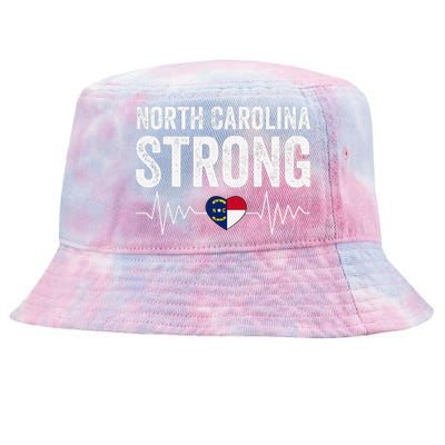 North Carolina Strong With Nc State And Love North Carolina Tie-Dyed Bucket Hat