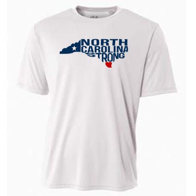 North Carolina Strong With Nc State And Love North Carolina Cooling Performance Crew T-Shirt