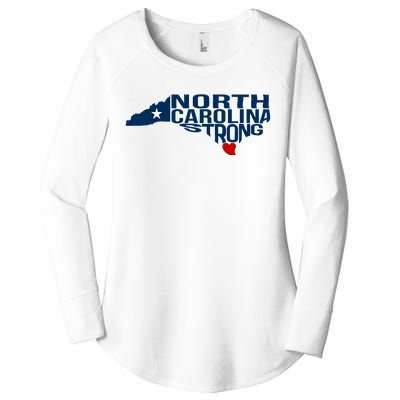 North Carolina Strong With Nc State And Love North Carolina Women's Perfect Tri Tunic Long Sleeve Shirt