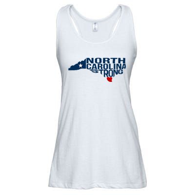 North Carolina Strong With Nc State And Love North Carolina Ladies Essential Flowy Tank