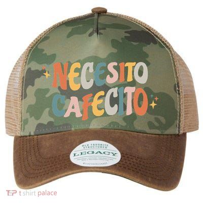 Necesito Cafecito Spanish Coffee Legacy Tie Dye Trucker Hat