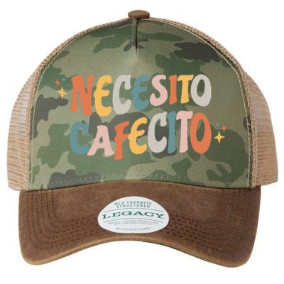 Necesito Cafecito Spanish Coffee Legacy Tie Dye Trucker Hat