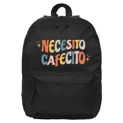 Necesito Cafecito Spanish Coffee 16 in Basic Backpack