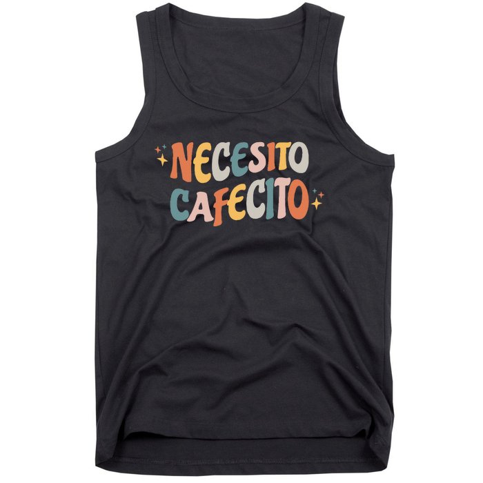 Necesito Cafecito Spanish Coffee Tank Top