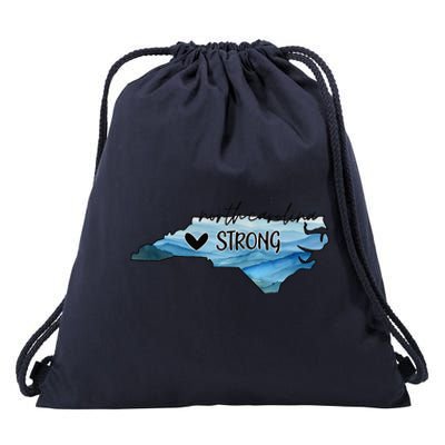 North Carolina Strong With Nc State And Love North Carolina Drawstring Bag