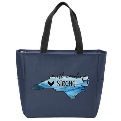 North Carolina Strong With Nc State And Love North Carolina Zip Tote Bag