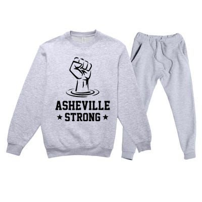 North Carolina Strong Asheville Nc Stand With Asheville 2024 Premium Crewneck Sweatsuit Set