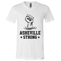 North Carolina Strong Asheville Nc Stand With Asheville 2024 V-Neck T-Shirt