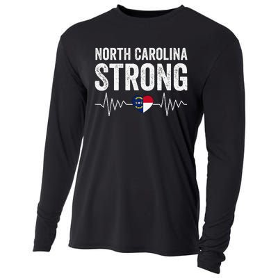 North Carolina Strong With Nc State And Love North Carolina Cooling Performance Long Sleeve Crew