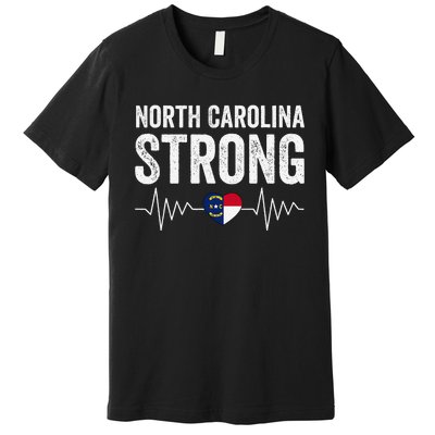 North Carolina Strong With Nc State And Love North Carolina Premium T-Shirt