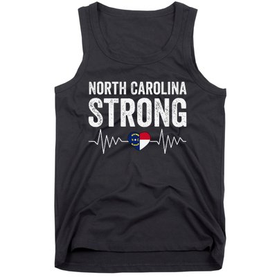 North Carolina Strong With Nc State And Love North Carolina Tank Top