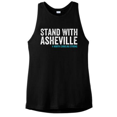 North Carolina Strong Asheville Nc Stand With Asheville 2024 Ladies PosiCharge Tri-Blend Wicking Tank