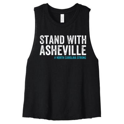 North Carolina Strong Asheville Nc Stand With Asheville 2024 Women's Racerback Cropped Tank