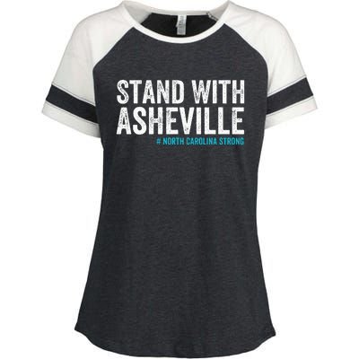 North Carolina Strong Asheville Nc Stand With Asheville 2024 Enza Ladies Jersey Colorblock Tee