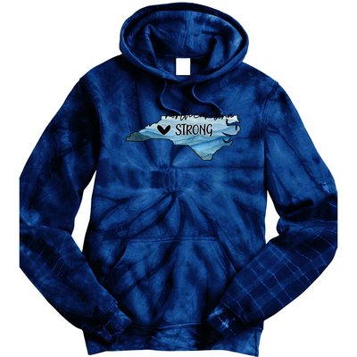 North Carolina Strong With Nc State And Love North Carolina Tie Dye Hoodie