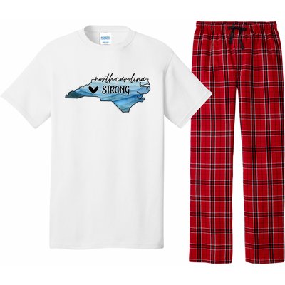 North Carolina Strong With Nc State And Love North Carolina Pajama Set