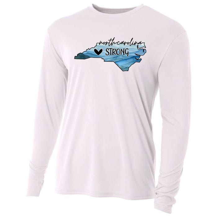 North Carolina Strong With Nc State And Love North Carolina Cooling Performance Long Sleeve Crew