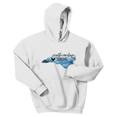 North Carolina Strong With Nc State And Love North Carolina Kids Hoodie