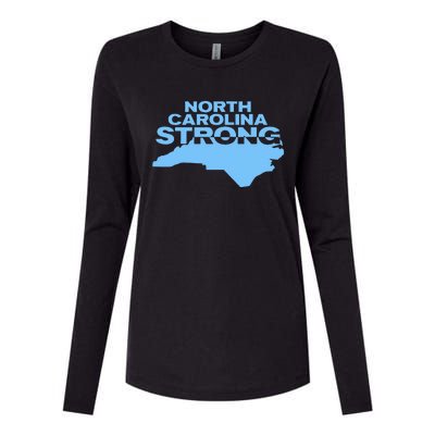 North Carolina Strong With Nc State And Love North Carolina Womens Cotton Relaxed Long Sleeve T-Shirt