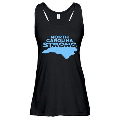 North Carolina Strong With Nc State And Love North Carolina Ladies Essential Flowy Tank