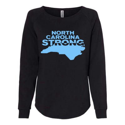 North Carolina Strong With Nc State And Love North Carolina Womens California Wash Sweatshirt