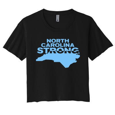 North Carolina Strong With Nc State And Love North Carolina Women's Crop Top Tee