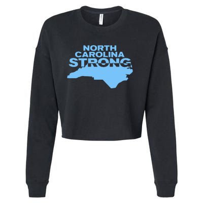 North Carolina Strong With Nc State And Love North Carolina Cropped Pullover Crew