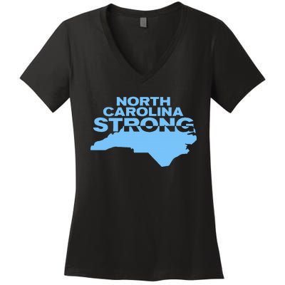 North Carolina Strong With Nc State And Love North Carolina Women's V-Neck T-Shirt