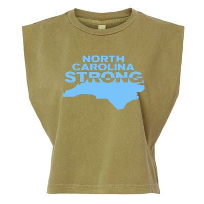 North Carolina Strong With Nc State And Love North Carolina Garment-Dyed Women's Muscle Tee