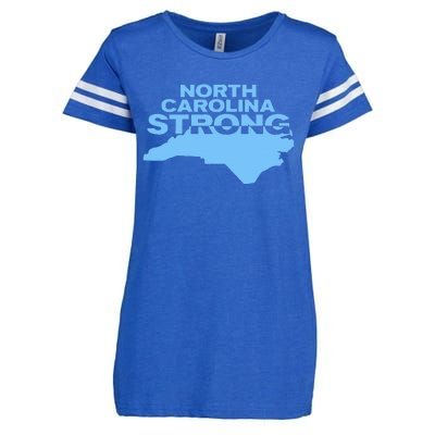 North Carolina Strong With Nc State And Love North Carolina Enza Ladies Jersey Football T-Shirt