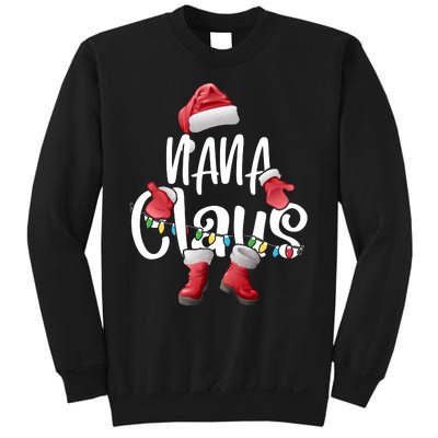 Nana Claus Shirt Santa Hat Matching Christmas Family Group Sweatshirt