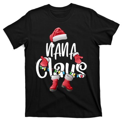 Nana Claus Shirt Santa Hat Matching Christmas Family Group T-Shirt