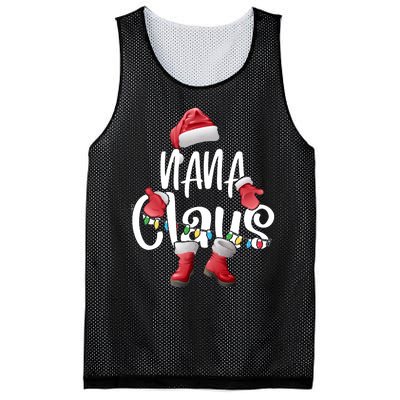 Nana Claus Shirt Santa Hat Matching Christmas Family Group Mesh Reversible Basketball Jersey Tank