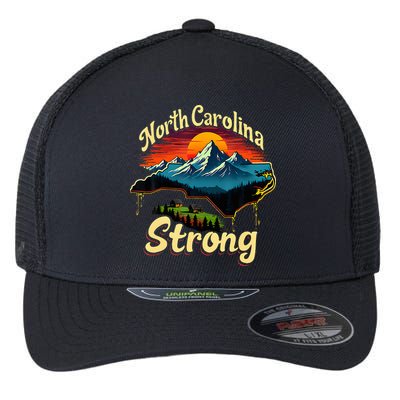 North Carolina Strong Strong Nc State Support For Carolina Flexfit Unipanel Trucker Cap