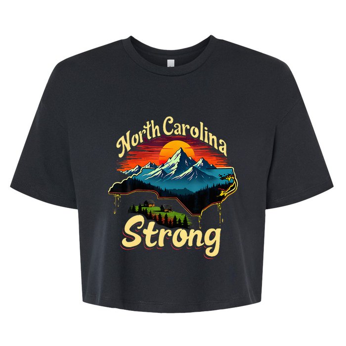 North Carolina Strong Strong Nc State Support For Carolina Bella+Canvas Jersey Crop Tee