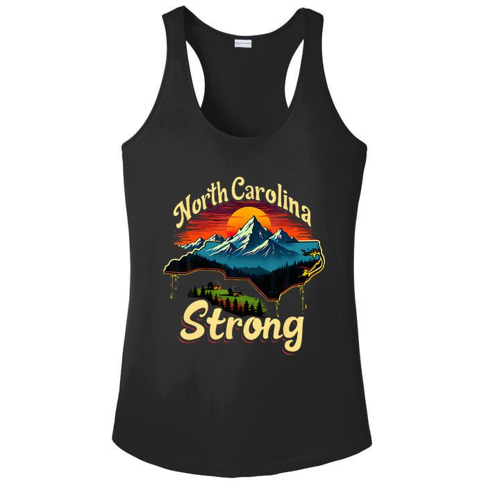 North Carolina Strong Strong Nc State Support For Carolina Ladies PosiCharge Competitor Racerback Tank