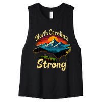 North Carolina Strong Strong Nc State Support For Carolina Women's Racerback Cropped Tank