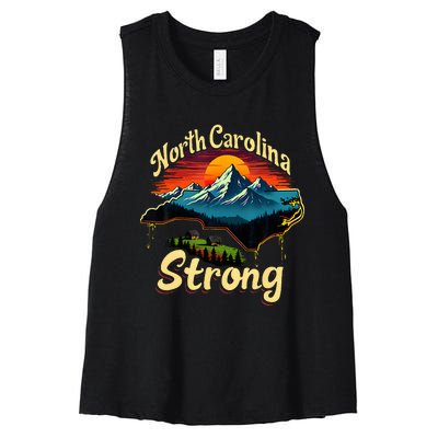 North Carolina Strong Strong Nc State Support For Carolina Women's Racerback Cropped Tank