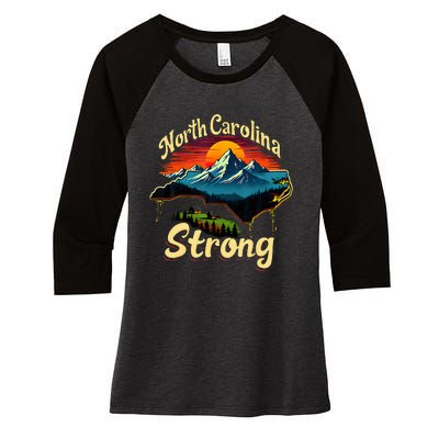 North Carolina Strong Strong Nc State Support For Carolina Women's Tri-Blend 3/4-Sleeve Raglan Shirt