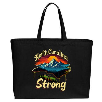 North Carolina Strong Strong Nc State Support For Carolina Cotton Canvas Jumbo Tote