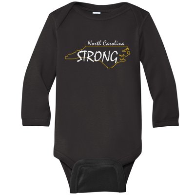 North Carolina Strong Nc State Baby Long Sleeve Bodysuit