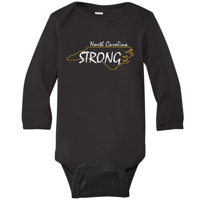 North Carolina Strong Nc State Baby Long Sleeve Bodysuit