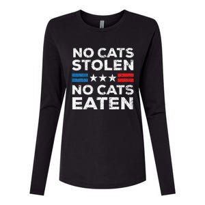 No Cats Stolen No Cats Eatin Trump 2024 Donald Trump Womens Cotton Relaxed Long Sleeve T-Shirt