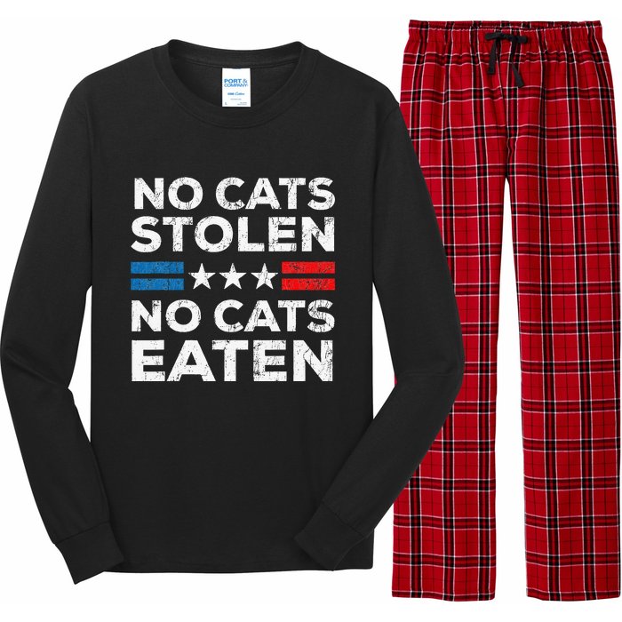 No Cats Stolen No Cats Eatin Trump 2024 Donald Trump Long Sleeve Pajama Set