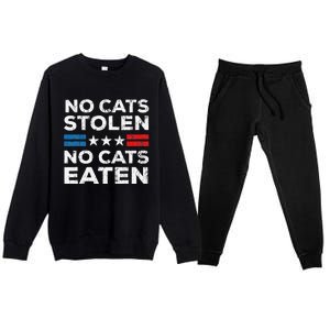 No Cats Stolen No Cats Eatin Trump 2024 Donald Trump Premium Crewneck Sweatsuit Set